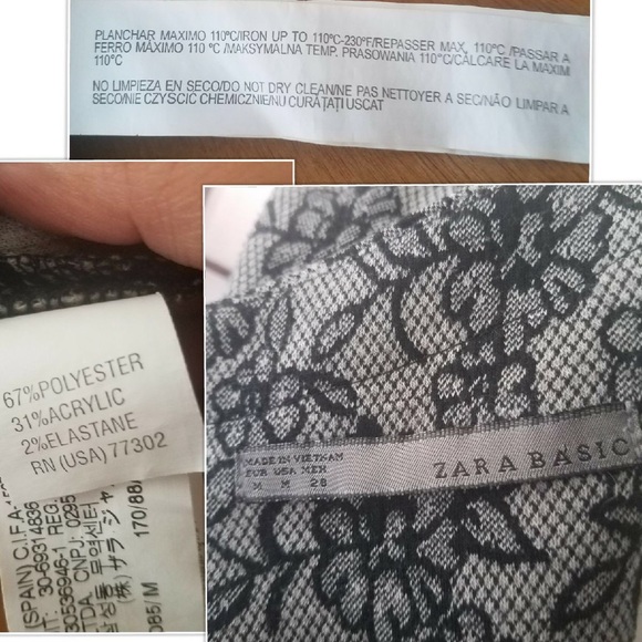 ZARA BLACK AND GRAY DRESS SIZEM - Picture 2 of 8